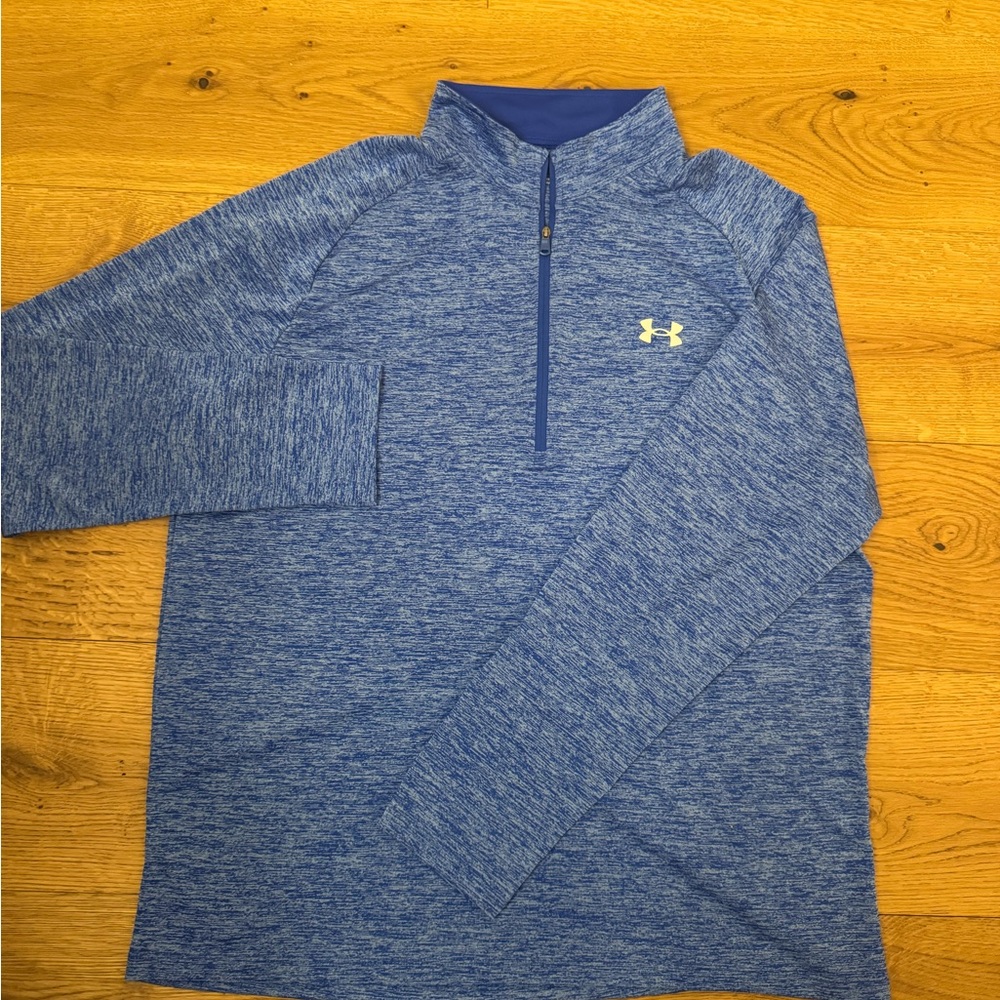 Under Armour Men’s 1/4 Zip Pullover Blue Heather Long Sleeve Training Shirt XL
